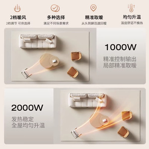 Calentador Eléctrico de Grafeno Xiangwu 1000W 2000W con Circulación de Aire para Calefacción de Toda la Casa - Product Image 1