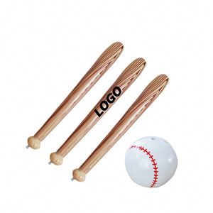 Bate de Béisbol Inflable a Rayas de PVC, Generador de Ruido Portátil con Impresión Serigráfica para Eventos Deportivos y Promociones - Product Image 1