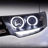 Ensemble de phares LED Mitsubishi Pajero Sport Montero (2009-2015) avec lentille bi-xénon, feux de jour DRL, yeux d'ange, clignotants séquentiels, 10000 lm