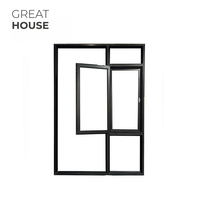 Fenêtres et Portes Modernes en Aluminium Coupe-Vent, Nouveau Design, pour Maison, Patio, Villa, Étanches, avec Design Graphique en Alliage d'Aluminium