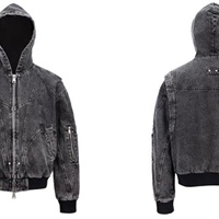 Blouson aviateur vintage en toile de canard teinte à froid, poids lourd, pour hommes, logo personnalisé, sweat-shirts, veste d'automne, fabricant