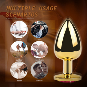 S-HANDE Edelstahl <span class=keywords><strong>Anal</strong></span> Butt Plug mit Diamant Kristall Dekorative Set Wasserdicht Diskrete Erwachsene Sexspielzeug für Männer und Frauen - Product Image 4