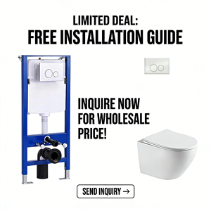 Toilette suspendue au mur en céramique blanche avec télécommande et chauffage du siège Siège de toilette suspendu en céramique pour salle de bain - Product Image 3