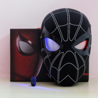 Masque LED clignotant rouge et bleu avec anneau oculaire, idéal pour les fêtes, costumes amusants, cosplay, cadeau pour enfant