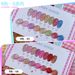 VERYGOOD Kit de Gel UV de Luxe 8 Couleurs Non Toxique Sans HEMA Sans TPO Longue Durée Séchage LED Emballage Bouteille pour Salon de Manucure - Product Image 2