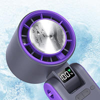 Ventilateur Électrique Portable Pliable Personnel à Batterie USB Mini Ventilateur Turbo Portatif pour Camping, Extérieur, Maison, Voiture en Plastique