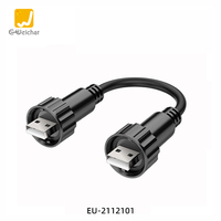 Connecteurs industriels E-Weichat EU-USB IP67 USB3.0/USB2.0 mâle/femelle à montage sur panneau/au dos avec contacts en alliage de cuivre pour données et alimentation