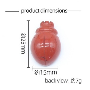 Figuritas de piedras preciosas Lady Beetle, estatua de Animal de cristal, piedra tallada a mano Natural, figurita de Animal Feng Shui para decoración del hogar - Product Image 4