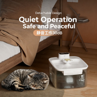 Distributeur d'eau sans fil pour animaux de compagnie ChongxinIOT 3,2 L, filtration 5 couches, batterie rechargeable, mode capteur, USB