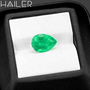 Émeraudes de Colombie cultivées en laboratoire hydrothermal avec inclusions Pierres en vrac coupées en poire <span class=keywords><strong>Prix</strong></span> du <span class=keywords><strong>gramme</strong></span> d'émeraude verte - Product Image 2