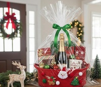 Paniers cadeaux de Noël vides, petits paniers de Noël en corde tressée pour cadeaux, panier de rangement pour cadeaux de Noël pour femmes et hommes