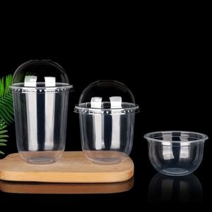 แก้วพลาสติก PET รูปตัวยู สำหรับร้านกาแฟ พร้อมพิมพ์โลโก้ ขายส่ง - Product Image 3