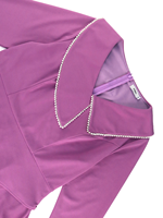 Nouvelle Robe de Bureau Chic pour Femme Grande Taille 2025 – Col V Fendu Violet Amincissant à Manches Longues pour le Bureau Urbain