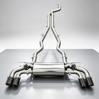 Silencieux d'échappement à valve souder à la main fiable avec embouts en acier inoxydable poli miroir pour G30 540i, installation par boulons, sans fabrication supplémentaire