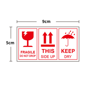 Oneprint Professional Printing Fragile Sticker <strong>Labels</strong> Shipping Rolls Customized Red Warning <strong>Label</strong> Handle With <strong>Care</strong> <strong>Label</strong> - Product Image 4