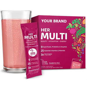 Aangepaste Private Label Multivitamine Elektrolyten Vitaminen & Mineralen Spijsvertering Probiotische Vaste Energie Elektrolyten Poeder Drinken - Product Image 1