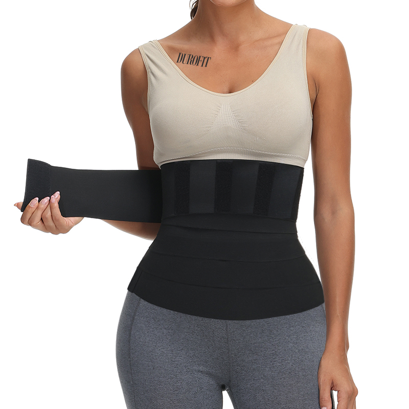 Custom Logo High Compression Reversible Leopard Waist Band 4 Meters Tummy Control Slimming Waist Wrap Shaper