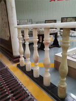 Main courante en onyx naturel d'intérieur, design en pierre, balustrades, main courantes, escaliers, pilier