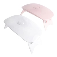 6W LED lampe de manucure 6 perles de lampe Gel vernis séchoir jambes pliables USB Charge rose Mini lumière d'ongle utilisation de Salon à domicile