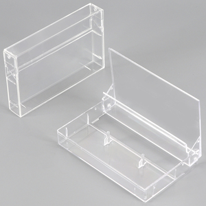 SUNSHING Portable Plastic Single Audio Cassette Tape Case Blank Clear Acrylic Cassette Jewel Case <b>Empty</b> VHS Tape Storage <b>Box</b> - Product Image 2