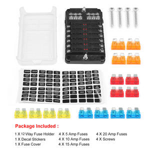 Caja de Fusibles Multifuncional Tipo Cuchilla de 6/12 Vías con Terminal Negativo, Luz Indicadora LED para Automóviles, Accesorios para Vehículos y Barcos - Product Image 2