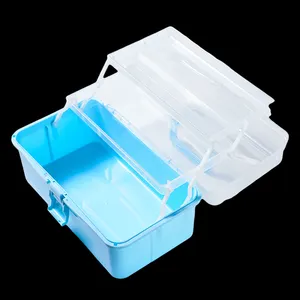 Scatola di bellezza per Nail Art scatola di conservazione trasparente in plastica vuota per unghie scatola di immagazzinaggio per Salon art craft