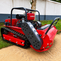 800MM 45 °   Tondeuse Débroussailleuse Télécommandée sur Chenilles pour Terrains Inclinés, Robuste pour l'Élimination de Haute Herbe, CE EPA Euro 5