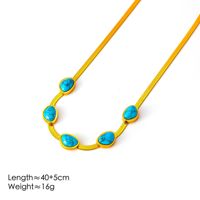 Bijoux en pierre naturelle et acier inoxydable, bracelet avec pendentif en pierre précieuse, hypoallergénique, couleur de pierre personnalisée, cadeau bohème OEM