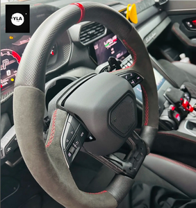 Volant de style sport en fibre de carbone YLC LED pour Lamborghini Huracan Gallardo URUS <span class=keywords><strong>Aventador</strong></span> - Product Image 4