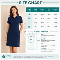 Robe en tricot à col polo en coton 240GSM pour femmes, décontractée, unie, à manches courtes, coupe droite, douce, logo personnalisé OEM ODM XS-5XL