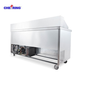 Réfrigérateur de Table de travail en acier inoxydable, équipement de <span class=keywords><strong>cuisine</strong></span>, <span class=keywords><strong>achat</strong></span> unique, préparation Sandwich - Product Image 2