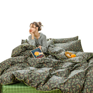 White Nordic Style Cotton Solid Bed Sheet <strong>Set</strong> Nursery <strong>Bedding</strong> <strong>Set</strong> Baby Colorful <strong>Set</strong> Hotel Home School 4PCS - Product Image 4