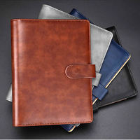 Jolis carnets de notes à anneaux sublimés personnalisés A5 agenda en cuir à couverture rigide avec stylo