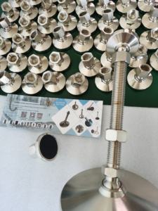 <span class=keywords><strong>Pieds</strong></span> de meubles en acier au carbone nickelé de haute qualité <span class=keywords><strong>3</strong></span>/8-16 1/4-20 supports de nivellement pivotants pour cuisine salon - Product Image 3