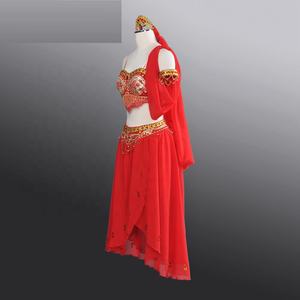Rojo 2 piezas con tocado profesional La Bayadere Nikiya templo destrucción variación bailarina traje de Ballet español - Product Image 2