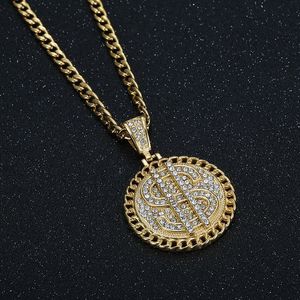 yunnique Hiphop Dollar Sign Pendant Necklace Stainless Steel Chain Men's Fashion Jewelry Party Accessory - Product Image 4