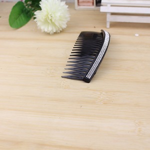 Rhinestone Hair Combs <b>Plastic</b> Resin Black With Colorful <b>Strips</b> For Women Headdress Accessory - Product Image 4