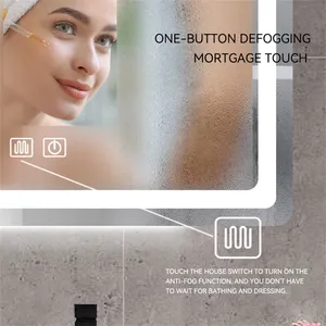 Miroir de courtoisie simple à LED pour salle de bain Miroir de courtoisie éclairé intelligent pour mur en cristal poli <span class=keywords><strong>Produit</strong></span> de courtoisie à LED de qualité supérieure - Product Image 5