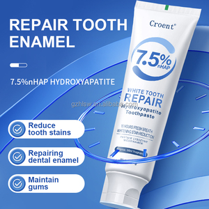 Venta al por mayor Croent 120g hidroxiapatita blanquear pasta de dientes para eliminar manchas de dientes profundo blanqueamiento de dientes aliento fresco - Product Image 2