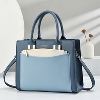 Sac fourre-tout grande capacité bicolore pour femme, sac à main 2-en-1 avec bandoulière, sacoche de travail professionnelle