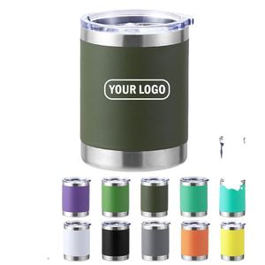 Gobelet isotherme à double paroi moderne avec logo personnalisé, 10 oz, en acier inoxydable avec revêtement en poudre - Product Image 1