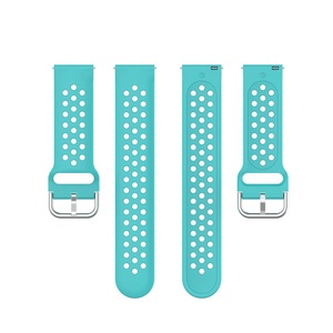 Bracelet de montre en silicone pour <span class=keywords><strong>Huawei</strong></span> Watch GT2, 42mm, multi-trous, respirant, de couleur unie, 20mm - Product Image 6