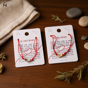 Bracciale avvolgente in acciaio inossidabile El Hilo Rojo fatto a mano per fortuna e protezione, 12 pezzi - Product Image 3