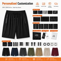 Shorts Essentiels Personnalisables avec Logo pour Hommes – Vêtements de Sport avec Poches Zippées, Idéaux pour la Course, le Basketball, le Streetwear et les Tenues Actives – Fabrication OEM