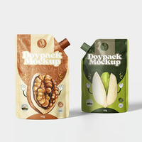 Pochettes personnalisées biodégradables transparentes pour liquides alimentaires et boissons, avec bec verseur, en Mylar, 1 oz, pour jus et boissons