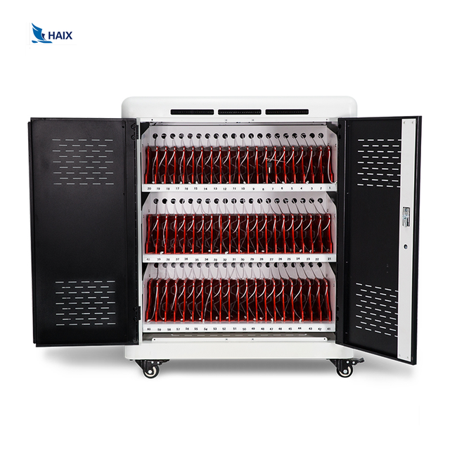 60 Ports Multi Devices LED Display USB Charging Cart Storage Station Trolley Cabinets for Ipad Phone Tablet