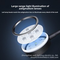 Lampes LED pour aquarium Pro Coral Boost - Tri-couleur UV Actinique & 140 °   Objectif grand angle pour la croissance des coraux dans les aquariums de récif d'eau salée