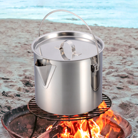 Bouilloire de camping coréenne en acier inoxydable à prix abordable pour la randonnée