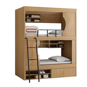 Space Capsule Bunk Bed Youth Hostel Solid Wood Double Deck Youth Hostel High and Low Dormitory Apartment Full Bed - Product Image 4