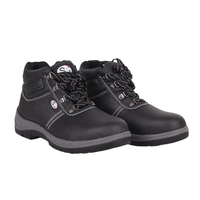 Bottes de sécurité AOXIANG en cuir véritable avec embout en acier, antidérapantes, imperméables, semelle intermédiaire en plaque d'acier, confortables pour le printemps et l'automne, pour la construction